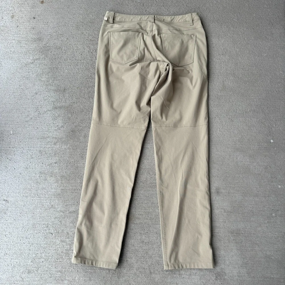 Lululemon ABC Mens Pants Beige Casual‎ Straight Leg 5 Pocket Stretch Size 32